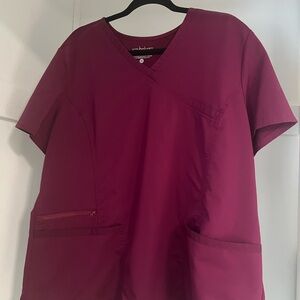 Scrubology Women's Scrub Top - Burgundy
